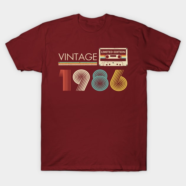 Vintage 1986 Limited Edition Cassette T-Shirt by louismcfarland